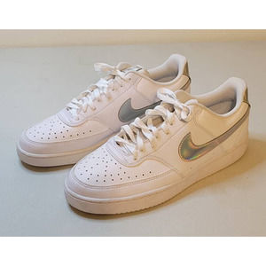 Nike Court Vision Low Iridescent Swoosh White CW5596100 Size 11 Women
